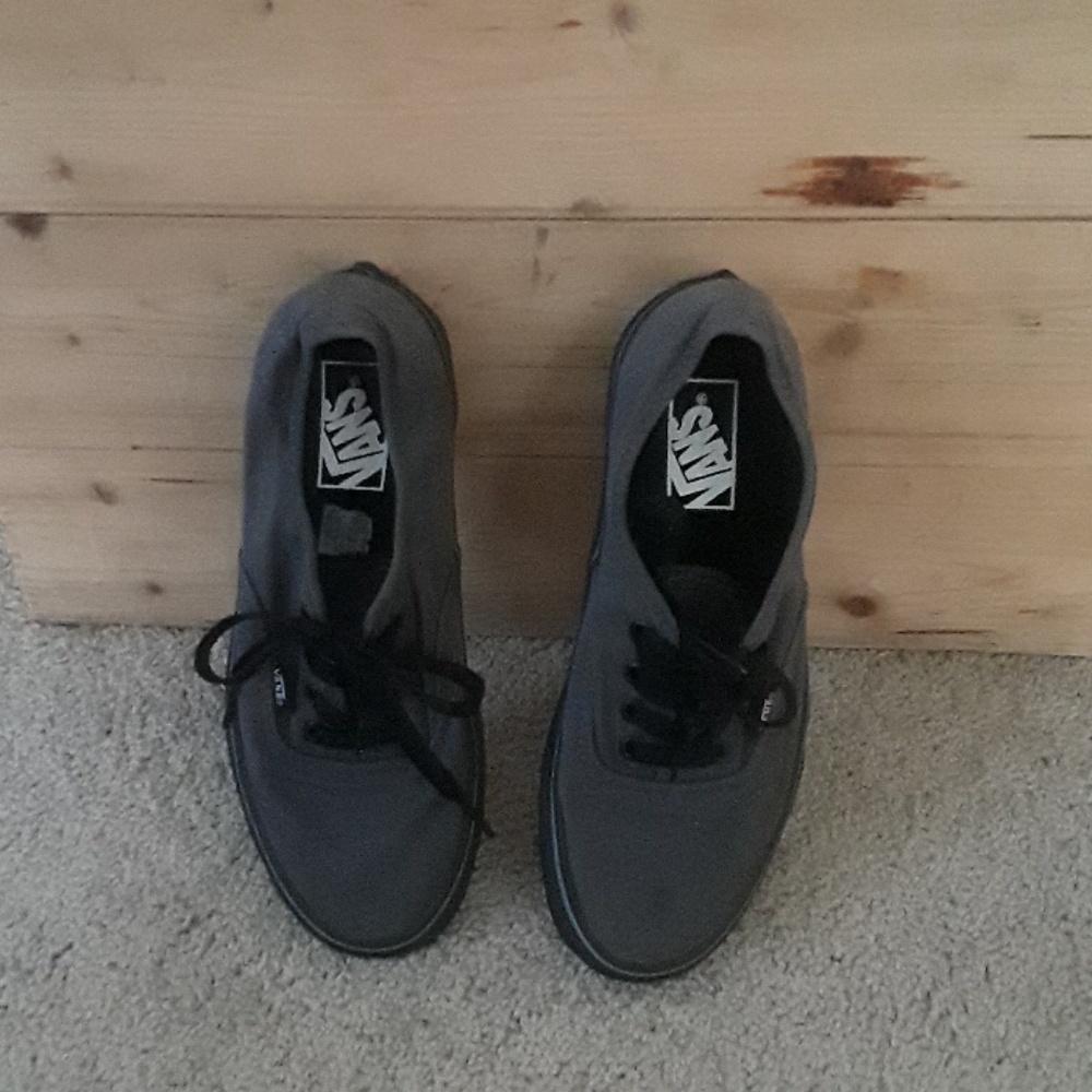 Gray and Black Vans